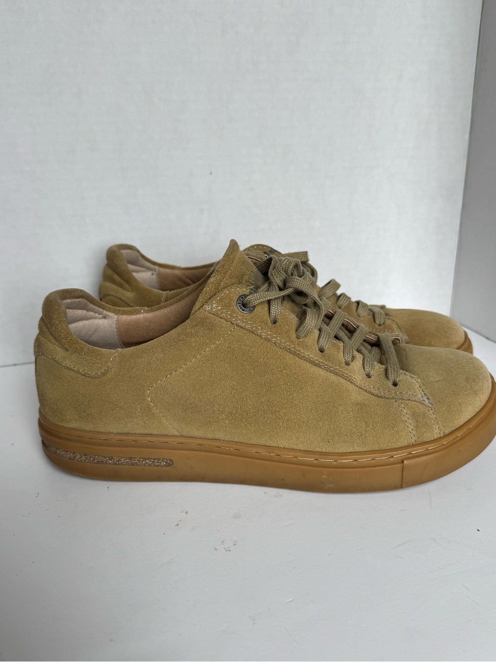 Birkenstock Bend Sneakers narrow Khaki Suede Leather Shoes Low